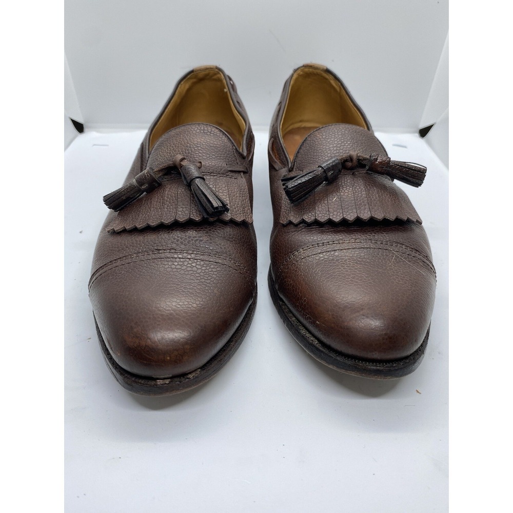 Allen Edmonds Dalton Brown Leather Tassel Loafer Shoes Mens 9.5 D USA